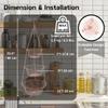 IBERG 3 Tier Hanging Fruit Basket, Metal Hanging Baskets for Kitchen, Bathroom & Pantry Storage Organizer (Copper) view 2