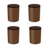 Set of 4 Lift Furniture Risers Solid Steel Bed Risers,Self-Adhesive Furniture Couch Sofa Chair Table Risers Round, Adds Height to Heavy Furniture or Beds, Supports 500kg (60x52mm,Brown) view 1
