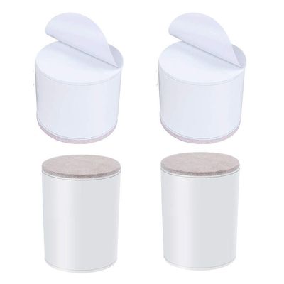 Set of 4 Lift Furniture Risers Solid Steel Bed Risers,Self-Adhesive Furniture Couch Sofa Chair Table Risers Round, Adds Height to Heavy Furniture or Beds, Supports 500kg (60x102mm,White)