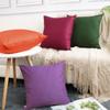 4-Pack 100% Cotton Comfortable Solid Decorative Throw Pillow Case,Thmyo Square Cushion Cover Pillowcase Sublimation Blank Pillow Covers DIY Throw Pillowcase for Sofa Couch(20x20 inch/ 50x50cm,Purple) view 2