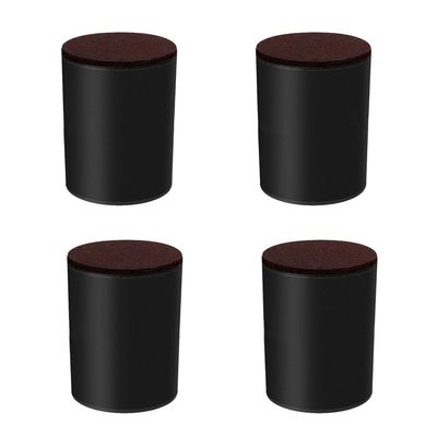 Set of 4 Lift Furniture Risers Solid Steel Bed Risers,Self-Adhesive Furniture Couch Sofa Chair Table Risers Round, Adds Height to Heavy Furniture or Beds, Supports 500kg (60x102mm,Black)