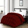 All Season Comforter Summer Cooling 1 Piece Comforter Twin/TwinXL Size, Exquisite Half Pinch Pleat Design, Premium Baffle Box, 800 Thread Count 100% Egyptian Cotton - Burgundy view 1
