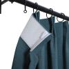 TWOPAGES Navy Blue Linen Textured Pinch Pleated Curtain 108 Inches Long Heavyweight Cotton Curtain for Living Room Light Filtering Drape (1 Panel, 52 x 108 Inches) view 3
