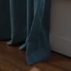 TWOPAGES Navy Blue Linen Textured Pinch Pleated Curtain 108 Inches Long Heavyweight Cotton Curtain for Living Room Light Filtering Drape (1 Panel, 52 x 108 Inches) view 4