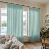 TWOPAGES Sky Blue Linen Textured Pinch Pleated Curtain 108 Inches Long Heavyweight Cotton Curtain for Living Room Light Filtering Drape (1 Panel, 52 x 108 Inches) view 1