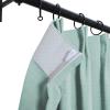 TWOPAGES Sky Blue Linen Textured Pinch Pleated Curtain 108 Inches Long Heavyweight Cotton Curtain for Living Room Light Filtering Drape (1 Panel, 52 x 108 Inches) view 3
