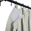 TWOPAGES Light Gray Linen Textured Pinch Pleated Curtain 108 Inches Long Heavyweight Cotton Curtain for Living Room Light Filtering Drape (1 Panel, 52 x 108 Inches) view 3