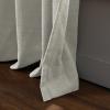 TWOPAGES Light Gray Linen Textured Pinch Pleated Curtain 108 Inches Long Heavyweight Cotton Curtain for Living Room Light Filtering Drape (1 Panel, 52 x 108 Inches) view 4