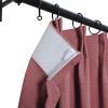 TWOPAGES Burgundy Linen Textured Pinch Pleated Curtain 108 Inches Long Heavyweight Cotton Curtain for Living Room Light Filtering Drape (1 Panel, 52 x 108 Inches) view 3