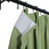 TWOPAGES Olive Linen Textured Pinch Pleated Curtain 108 Inches Long Heavyweight Cotton Curtain for Living Room Light Filtering Drape (1 Panel, 52 x 108 Inches) view 3