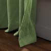 TWOPAGES Olive Linen Textured Pinch Pleated Curtain 108 Inches Long Heavyweight Cotton Curtain for Living Room Light Filtering Drape (1 Panel, 52 x 108 Inches) view 4