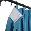 TWOPAGES Blue Linen Textured Pinch Pleated Curtain 108 Inches Long Heavyweight Cotton Curtain for Living Room Light Filtering Drape (1 Panel, 52 x 108 Inches) view 3