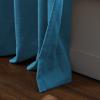 TWOPAGES Blue Linen Textured Pinch Pleated Curtain 108 Inches Long Heavyweight Cotton Curtain for Living Room Light Filtering Drape (1 Panel, 52 x 108 Inches) view 4
