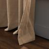 TWOPAGES Tan Linen Textured Pinch Pleated Curtain 108 Inches Long Heavyweight Cotton Curtain for Living Room Light Filtering Drape (1 Panel, 52 x 108 Inches) view 4