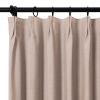 TWOPAGES Pink Linen Textured Pinch Pleated Curtain 108 Inches Long Heavyweight Cotton Curtain for Living Room Light Filtering Drape (1 Panel, 52 x 108 Inches) view 3