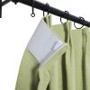 TWOPAGES Green Linen Textured Pinch Pleated Curtain 108 Inches Long Heavyweight Cotton Curtain for Living Room Light Filtering Drape (1 Panel, 52 x 108 Inches) view 3