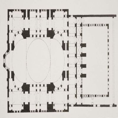 Posterazzi DPI12280275LARGE Ground Plan of The Hagia Sophia, Istanbul, Turkey. from Kunstgeschichte in Bildern, Published 1902 Photo Print, 36 x 20, Multi