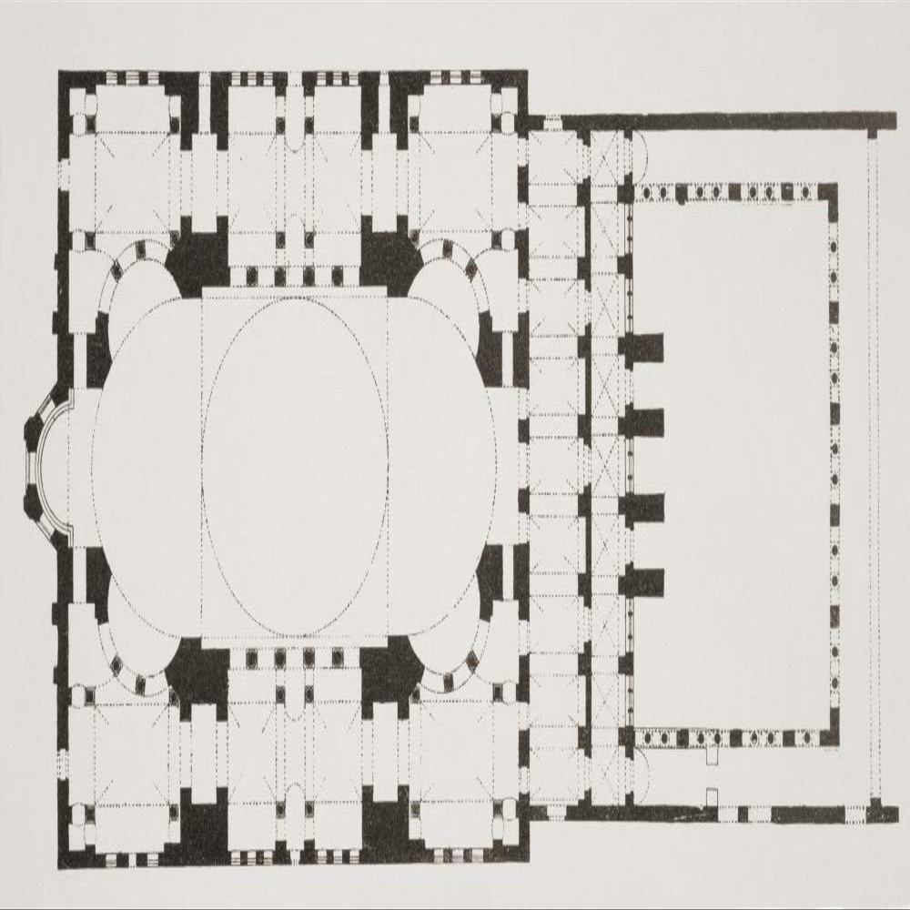 Posterazzi DPI12280275LARGE Ground Plan of The Hagia Sophia, Istanbul, Turkey. from Kunstgeschichte in Bildern, Published 1902 Photo Print, 36 x 20, Multi