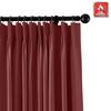 ChadMade Fire Resistant Flame Retardant Thermal Insulated Curtain Drapery Panel Pinch Pleat, Merlot 72" W x 96" L for Home, Office, Hotel, School, Cinema and Hospital (1 Panel) view 2