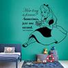 How Long is Forever Alice in Wonderland Cartoon Wall Sticker Art Decal for Girls Boys Room Bedroom Nursery Kindergarten House Fun Home Decor Stickers Wall Art Vinyl Decoration Size (20x20 inch) view 4