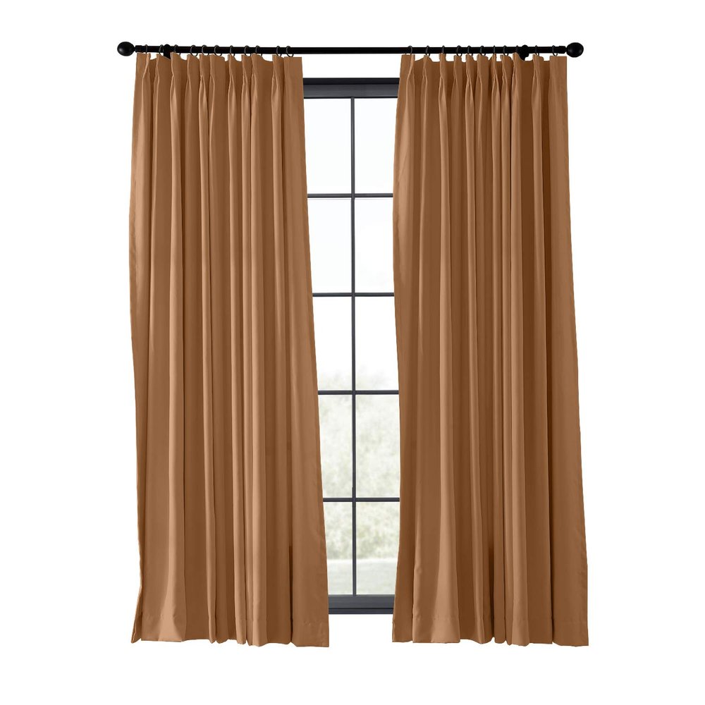 ChadMade Fire Resistant Flame Retardant Thermal Insulated Curtain Drapery Panel Pinch Pleat, Hazel 52" W x 96" L for Home, Office, Hotel, School, Cinema and Hospital (1 Panel)