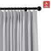 ChadMade Fire Resistant Flame Retardant Thermal Insulated Curtain Drapery Panel Pinch Pleat, Grayish White 52" W x 102" L for Home, Office, Hotel, School, Cinema and Hospital (1 Panel) view 2