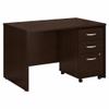Bush Business Furniture Series A 36W Desk with Mobile File Cabinet in Hansen Cherry and Galaxy view 1