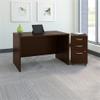 Bush Business Furniture Series A 36W Desk with Mobile File Cabinet in Hansen Cherry and Galaxy view 2