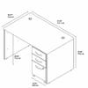 Bush Business Furniture Series A 36W Desk with Mobile File Cabinet in Hansen Cherry and Galaxy view 3