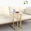 Coffee Tables WFF Metal Sofa Table, C-Shaped Marble, Bedroom Bedside Table, Rugged -50cmX 30cmX60cm view 4