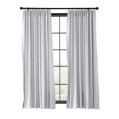 ChadMade Fire Resistant Flame Retardant Thermal Insulated Curtain Drapery Panel Pinch Pleat, Grayish White 52" W x 96" L for Home, Office, Hotel, School, Cinema and Hospital (1 Panel)