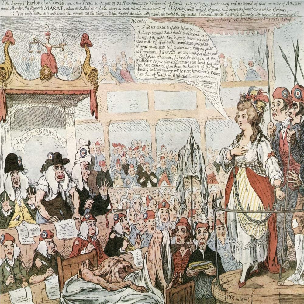 Posterazzi DPI2430563LARGE The Trial Marie-Anne Charlotte De Corday D'armont, 1768 Photo Print, 30 x 24, Multi