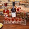 D&Z 6 Shot Glasses in Assembled Acrylic Tray, 1 oz Crystal Tasting Cup for Spirits, Beers and Wines, Novel and Easy-to-Use Tool Make Your Party Attractive, Right Helper and Decoration for Family Bar view 3