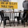 PIPE DECOR Industrial Kitchen Dining Table Base, 3/4 Inch Pipe, 30 Inch Height Rustic Metal Frame for Home Office, Basement, Study - Blackjack Design view 3