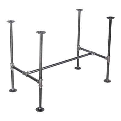 PIPE DECOR Industrial Kitchen Dining Table Base, 3/4 Inch Pipe, 30 Inch Height Rustic Metal Frame for Home Office, Basement, Study - Poker Design