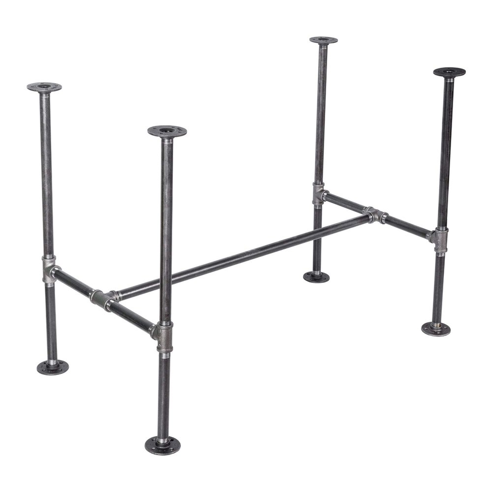 PIPE DECOR Industrial Kitchen Dining Table Base, 3/4 Inch Pipe, 30 Inch Height Rustic Metal Frame for Home Office, Basement, Study - Poker Design