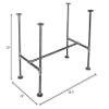 PIPE DECOR Industrial Kitchen Dining Table Base, 3/4 Inch Pipe, 30 Inch Height Rustic Metal Frame for Home Office, Basement, Study - Poker Design view 3