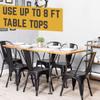 PIPE DECOR Industrial Kitchen Dining Table Base, 3/4 Inch Pipe, 30 Inch Height Rustic Metal Frame for Home Office, Basement, Study - Poker Design view 4