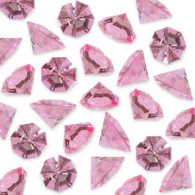 Super Z Outlet Acrylic Colorful Round Decorations for Table Scatter, Vase Fillers, Event, Wedding, Arts & Crafts, Birthday Party Favor (36 Pieces) (Pink)