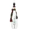 10" Glass Woodland Snowman with Top Hat and Tartan Plaid Scarf Christmas Ornament, Rustic Cabin Holiday Lodge Decor view 1