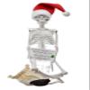 hBARSCI Dead Elf in The Lab - 17" Miniature Skeleton, Santa Hat & Christmas Coal for Scientist, Tech, Manager Teacher view 1