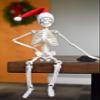 hBARSCI Dead Elf in The Lab - 17" Miniature Skeleton, Santa Hat & Christmas Coal for Scientist, Tech, Manager Teacher view 2