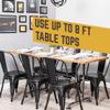 PIPE DECOR Industrial Kitchen Dining Table Base, 3/4 Inch Pipe, 30 Inch Height Rustic Metal Frame for Home Office, Basement, Study - Bridge Design view 2