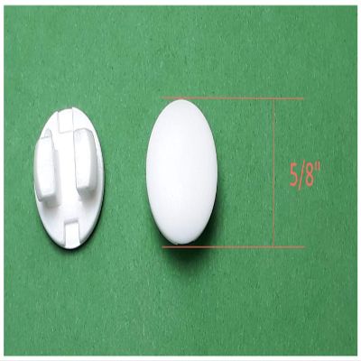 Asia Buy Horizontal Blinds Plastic Bottom Rail Ladder Cord Button Plug 1/2"- White (100)