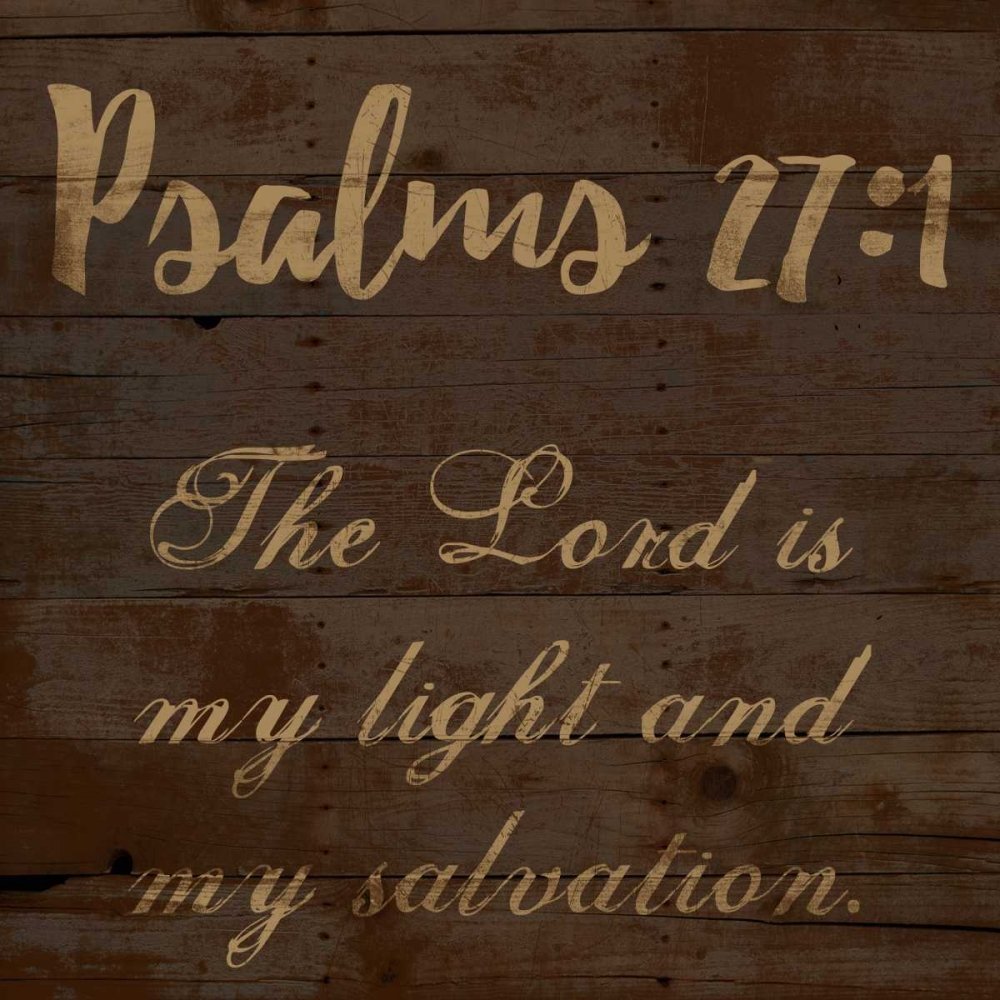 Posterazzi PDXSLBSQ253BLARGE Psalms 27-1 Photo Print, 24 x 24, Multi