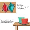 Gallon Reusable Silicone Food Storage Bags Leakproof Odorless Stand Up Roll-up Slicone Bags No Pop Open Easy Clean and Dry X-Large Food Bag For Freezer, Marinating Meats view 2