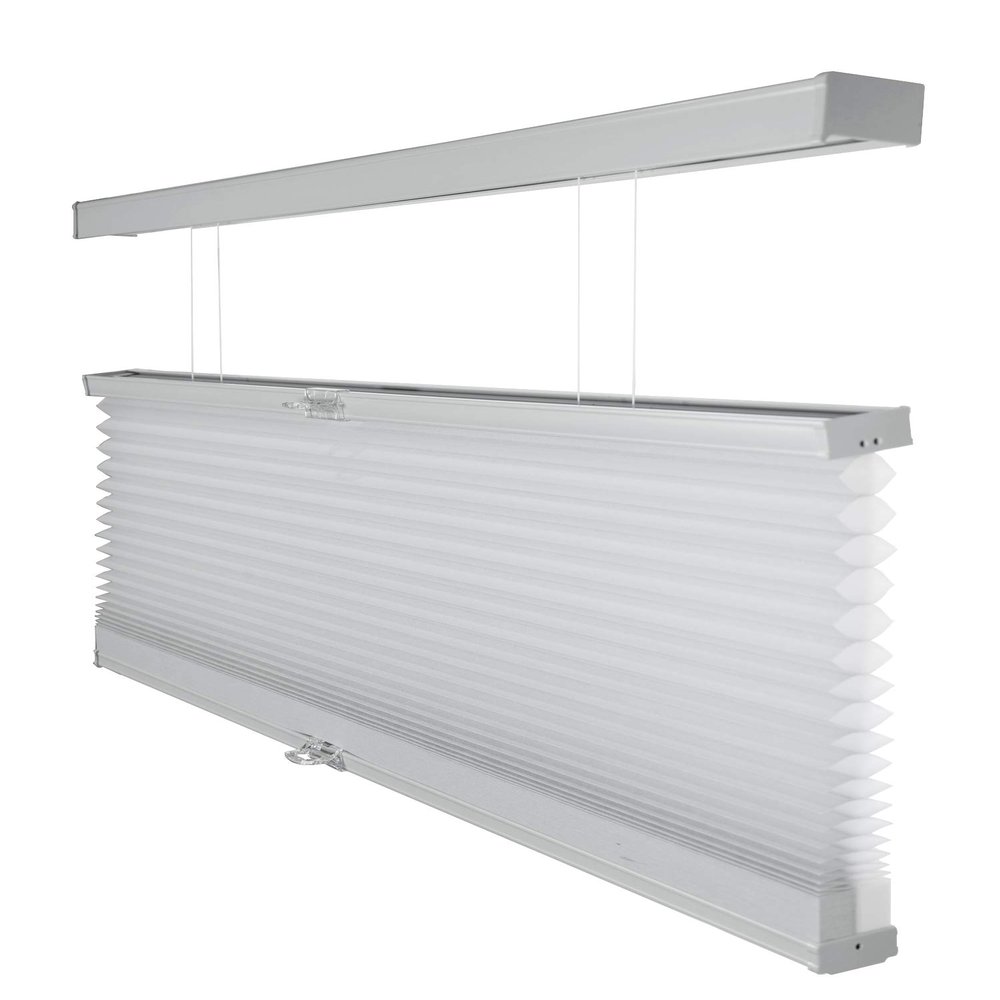 Custom Cordless Cellular Shades, Gray Sheen (Privacy & Light Filtering) Inside Mount,W:46" xH:48"