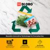 DI ORO Reusable Food Storage Bags - Thick, Leakproof, Freezer Safe - Gallon Bags for Snacks & Travel - Washable, 10pc view 2