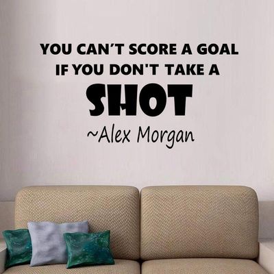 Alex Morgan Wall Decals for Girls BEDROOMS/Girl Inspirational Soccer Quotes/Kids Stickers Vinyl Art for Decorating Children's Rooms/US International Soccer Team Score Goal Size 27x30 inch
