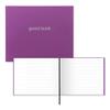 Letts Dazzle Quarto Landscape Guest Book, White Paper, 128 Pages, 8.25 x 10.125 x 0.5 inches, Purple (B090070) view 1